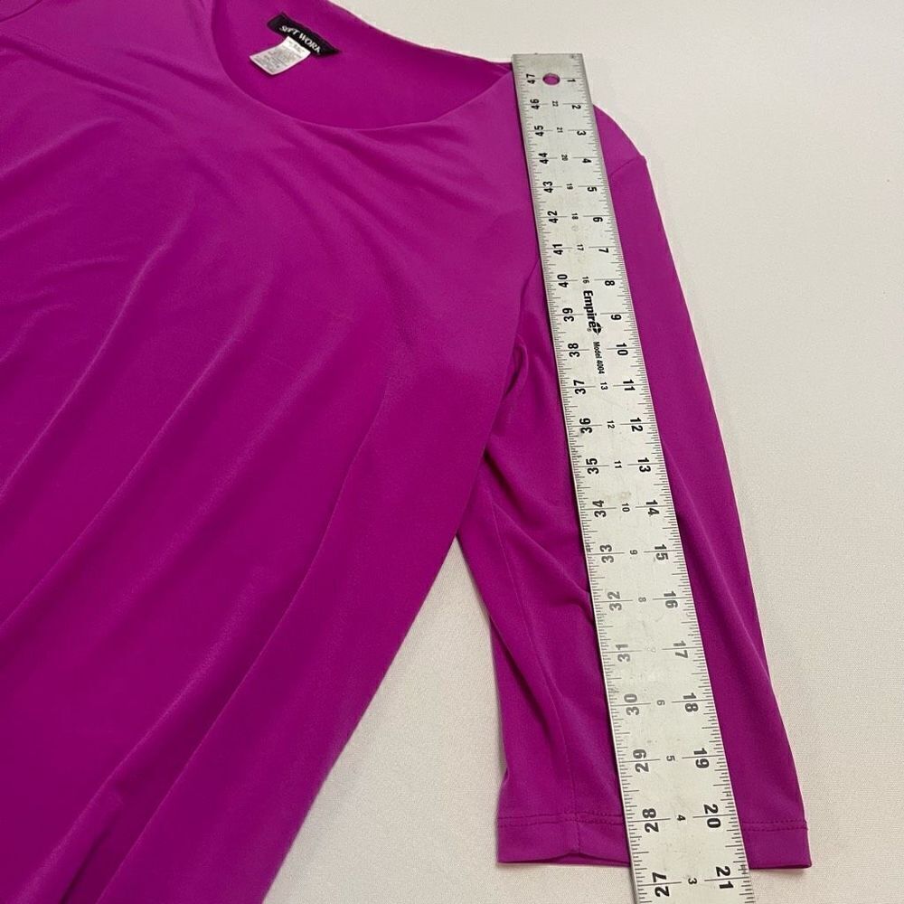 Soft Works Purple Ruffle Lagenlook Top Blouse Plus Size XXL - Picture 4 of 7